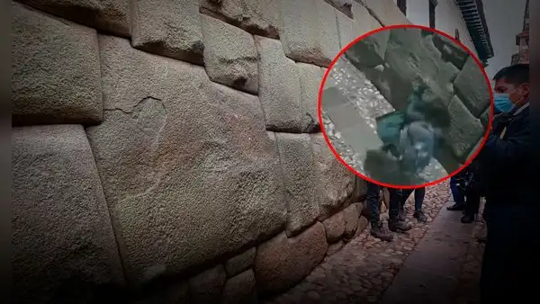 Vandalizan emblemática Piedra de los 12 ángulos en Cusco: identifican a atacante por cámaras de seguridad