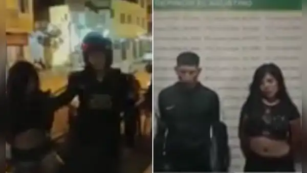 Pareja de novios intenta huir de la policía, pero son capturados con arma de fuego y drogas en el Agustino