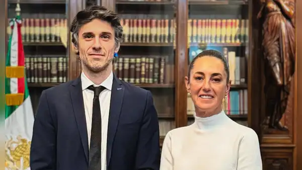Claudia Sheinbaum recibe en Palacio Nacional a defensa de Pedro Castillo, Guido Croxatto: "Debe prevalecer la justicia y la democracia"
