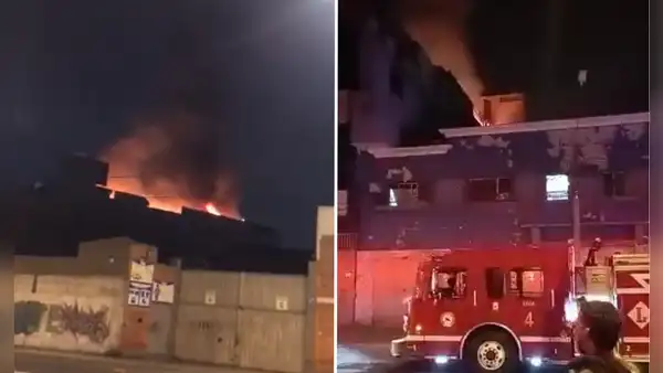 Registran fuerte incendio en un edificio de La Victoria: siniestro dejó varios daños materiales