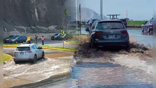 Aniego en la Costa Verde genera congestión vehicular en el sentido norte a sur del Circuito de Playas