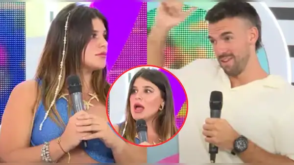 Macarena Vélez asegura que ex de 'Nena' Cubillas es su pareja, pero él la corrige en vivo: "Quiso decir pareja de baile"