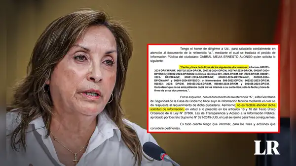 Dina Boluarte: denuncian que Gobierno estaría ocultando información de Despacho Presidencial