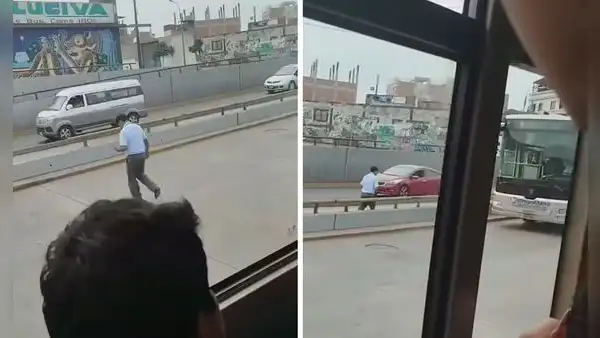 Chofer dejó unidad del Metropolitano con pasajeros y usuarios bromean: "Era su pausa activa"