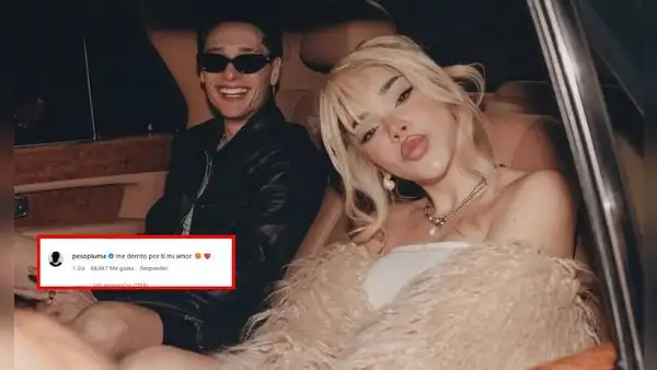 Peso Pluma y Kenia OS hacen oficial su romance con amoroso mensaje: “Me derrito por ti”
