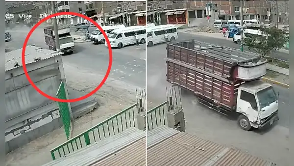 Camión sin frenos se despista y chofer arriesga su vida para evitar una tragedia en Lurigancho-Chosica