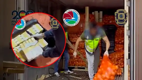 Policía española incauta 940 kilogramos de cocaína oculta en sacos de cebolla enviados desde Perú a Portugal