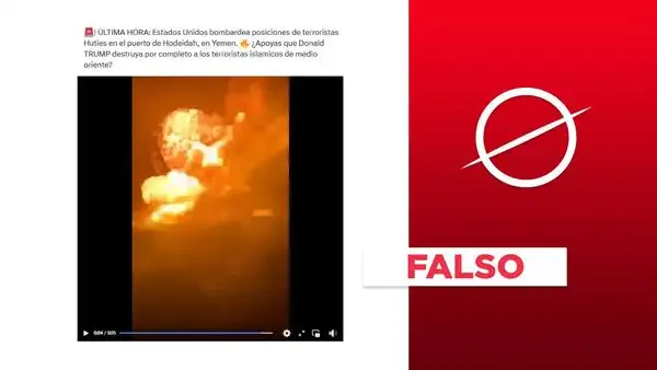 Video no muestra un ataque del ejército de Estados Unidos a posiciones hutíes en Hodeidah, Yemen