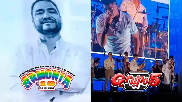 Grupo 5 hace un alto a su concierto en vivo y conmueve con homenaje a Paul Flores de Armonía 10: "Ahora está con papá Dios"