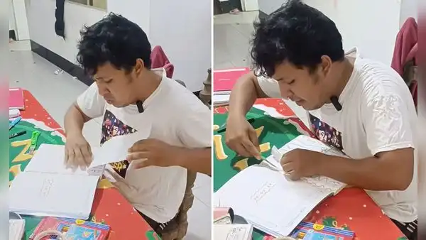 Padre sorprende al despegar fotocopias de cuadernos usados para reutilizarlos: “Antes las profesoras dibujaban"