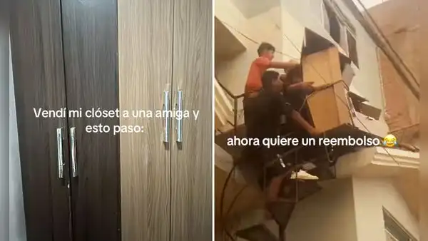 Peruano vendió ropero de melamina a su amiga y mueble se rompió en plena mudanza: “No me hago responsable”