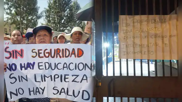 Padres encadenan colegio de Ate y suspenden clases como protesta: "Queremos seguridad para nuestros niños"