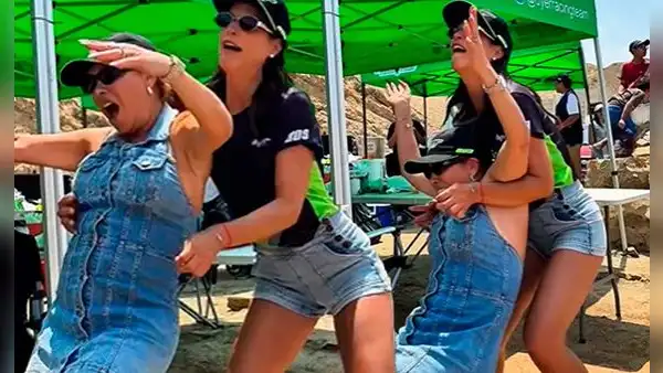 Magaly Medina impacta al casi sufrir aparatosa caída durante video con María Pía Copello que se volvió viral