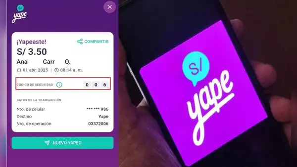 Nuevo código de seguridad Yape para transferencias en Perú: así funciona esta nueva actualización que busca evitar falsos yapeos en 2025