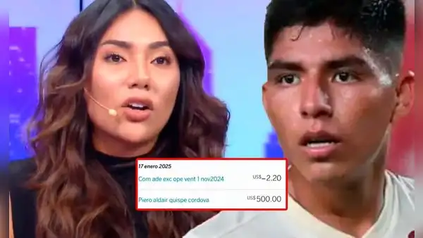 Olenka Mejía expone foto privada con Piero Quispe y depósitos de hasta 500 dólares: "Fue un regalo"