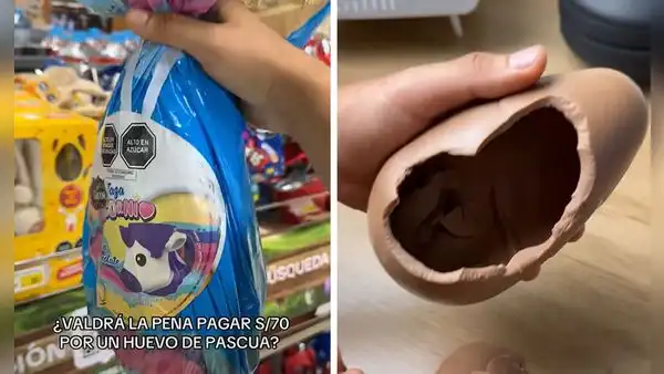 Peruanos compran huevo de Pascua por S/70 en supermercado y se llevan una sorpresa: "Está vacío"