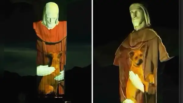 Cristo Redentor 'abrazó' a un perrito callejero y gesto conmovió a miles en Brasil: "Adoptar es cultivar amor"