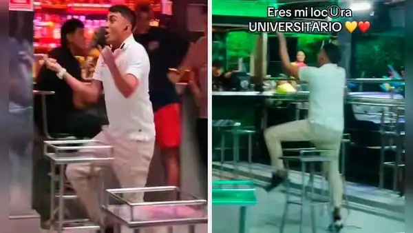 Barman dejó su trabajo y gritó a todo pulmón el gol de Universitario: “Celebró al estilo Tunche”