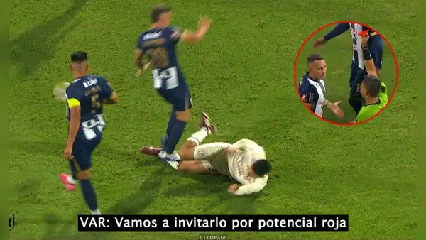 Revelan audio de la polémica expulsión a Pablo Lavandeira a los 16 minutos en el Alianza Lima vs Universitario: "Juego brusco grave"