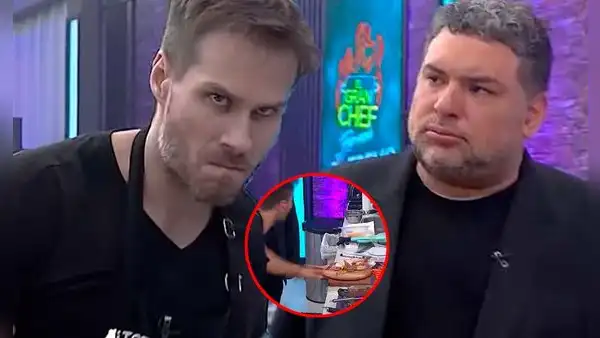 Miguel Arce explota contra Javier Masías y le lanza una hamburguesa en pleno programa de 'El gran chef famosos'