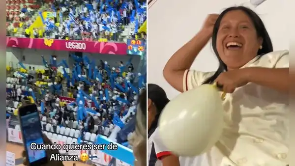 Captan a hincha de Universitario alentando a Alianza Lima en partido de vóley: “No somos enemigos”