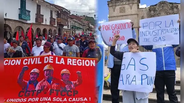 Protestas en el sur: ciudadanos marchan por culminación del Gasoducto del Sur y contra Tía María