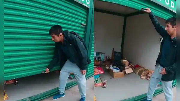 Joven peruano invirtió S/300 en comprar un conteiner secreto de remate en Chorrillos y se llevó fuerte decepción: "Al menos algo sacaremos"