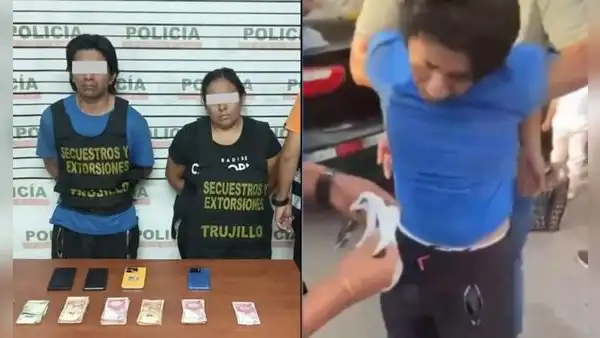 Madre finge secuestro de su hija para extorsionar al padre: detienen a implicados tras cobrar el dinero en Trujillo