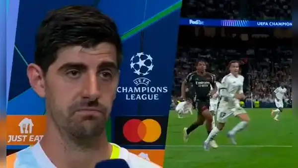Courtois lanzó dura crítica tras la eliminación del Real Madrid en Champions League: "Tenemos que hacer más jugadas en equipo"
