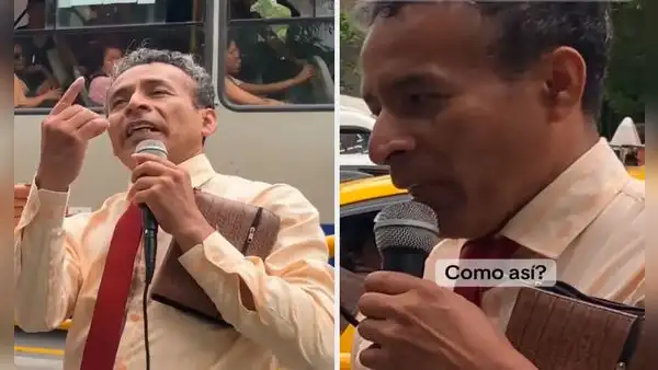 Hombre predicaba en una calle de Lima sobre el amor y una mujer le pregunta si perdonaría una infidelidad: “¿Cómo así?”