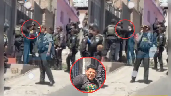 Extorsionador escupe a policía en Arequipa y recibe dura respuesta durante intervención