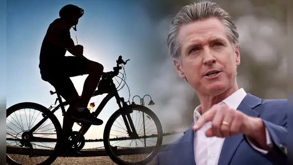 Ley firmada por Gavin Newsom en California aplica sanciones a ciclistas por infracción común
