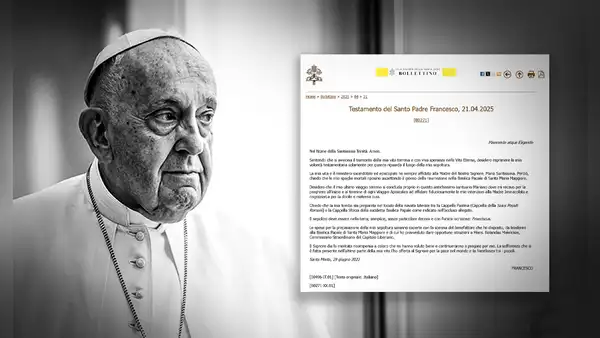 Testamento de Papa Francisco es publicado: "Deseo expresar mi voluntad respecto al lugar de mi sepultura"