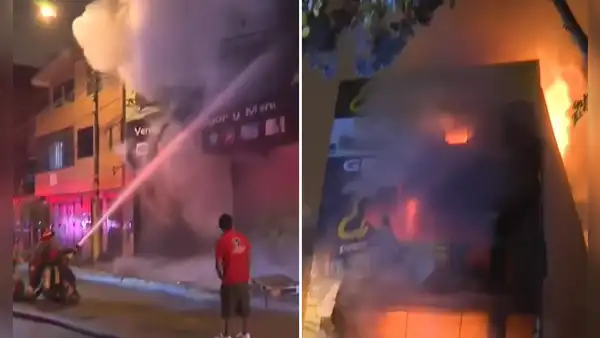 Fuerte incendio en tienda de colchones en Los Olivos: trabajadores denuncian amenazas extorsivas