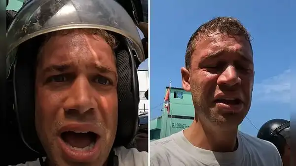 Influencer se infiltra el Grupo Terna de la Policía y terminó en shock tras exponerse a gas lacrimógeno: "Esto es bravo”