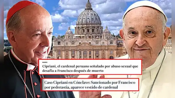 "Sancionado por pederastia, se presenta vestido de cardenal": medios internacionales critican presencia de Cipriani en el Vaticano