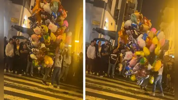 Vendedores de globos protagonizan un altercado en el centro de Lima y en redes bromean: “Fue una pelea global”