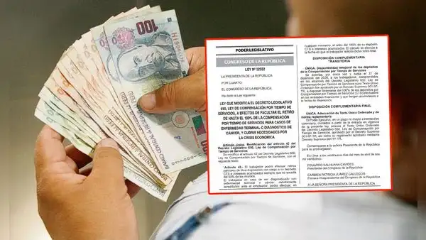 Retiro CTS: Ejecutivo promulga ley que permite disponer del 100% hasta 2026