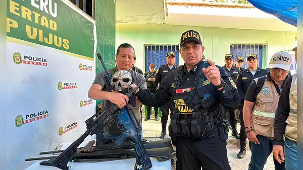 PNP incauta armas de fuego que eran utilizadas por organizaciones criminales para cometer delitos en Pataz