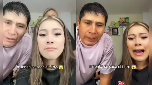 Padre de tiktoker Milenka Nolasco la confronta por abusar de filtros en pleno live: “¿Por qué me voy a acomplejar?”