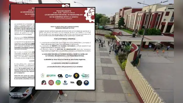 Estudiantes y decanos de la UNI rechazan designación de rectora: “La UNI no se gobierna desde la Sunedu”