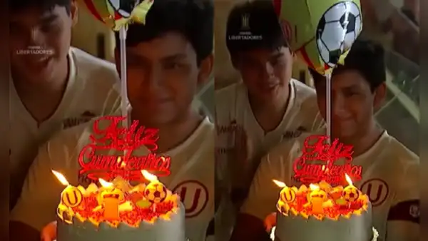 Hincha de la 'U' celebra cumpleaños en pleno triunfo en la Copa Libertadores y Conmebol lo publica: "El mejor regalo"