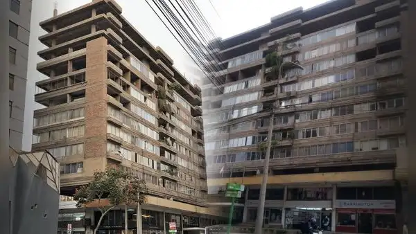 El edificio de Miraflores que nunca terminó de construirse, pero viven 30 familias y en su primer piso funciona una discoteca
