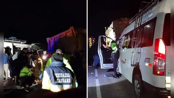 Puno: brutal choque entre combi y volquete deja al menos ocho pasajeros muertos y varios heridos
