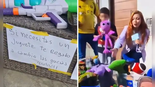 Niño peruano conmueve al regalar sus juguetes en la vereda de su casa: “Si necesitas, toma uno, es gratis”