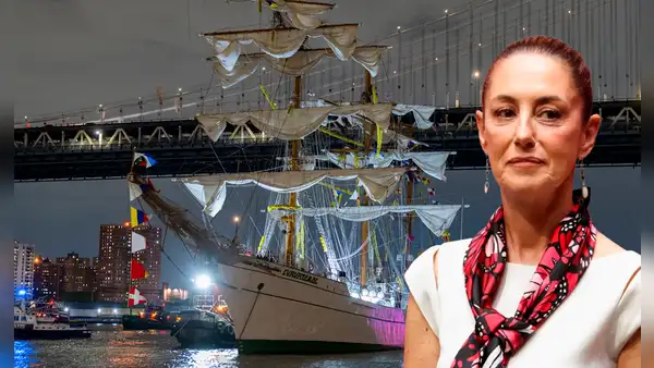 Sheinbaum pidió no politizar el accidente del buque mexicano Cuauhtémoc en el puente Brooklyn: "Fue un accidente"