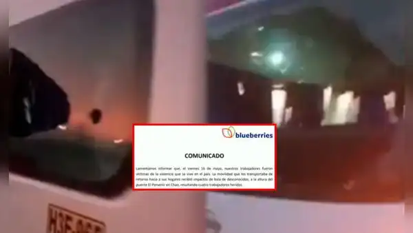 Balean vehículo que transportaba trabajadores de empresa agroindustrial Blueberries y dejan 4 heridos en Chao