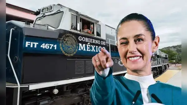 Claudia Sheinbaum, presidenta de México, presenta los avances en proyectos de trenes de pasajeros y carga durante su gobierno