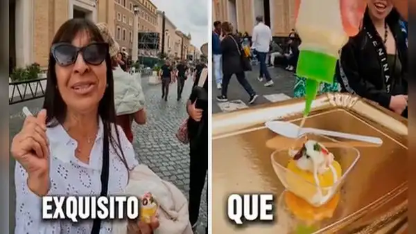 Tiktoker ofrece causa limeña a turistas en el Vaticano y quedan encantados: “Con razón Perú tiene la mejor gastronomía”
