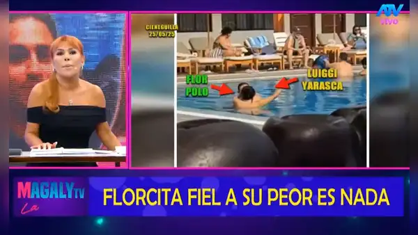 Flor Polo y su novio se dan muestras de amor en una piscina y Magaly Medina reacciona: “Es un caso perdido”